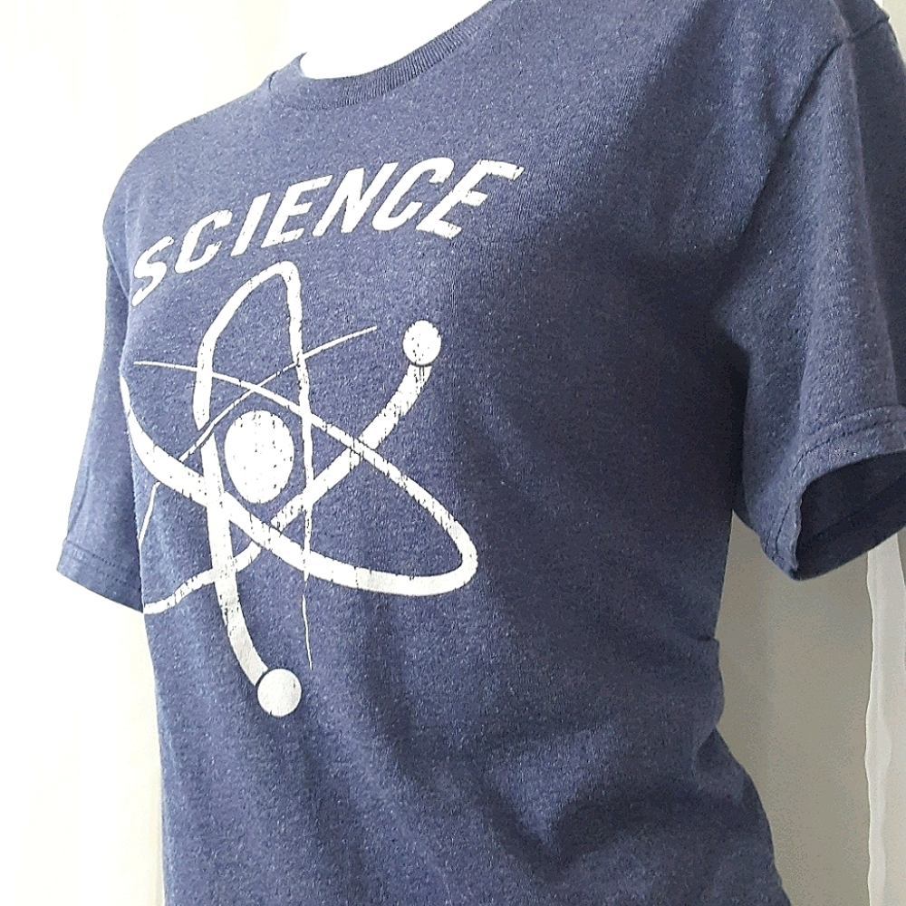 Science Atom Tee Heather Blue